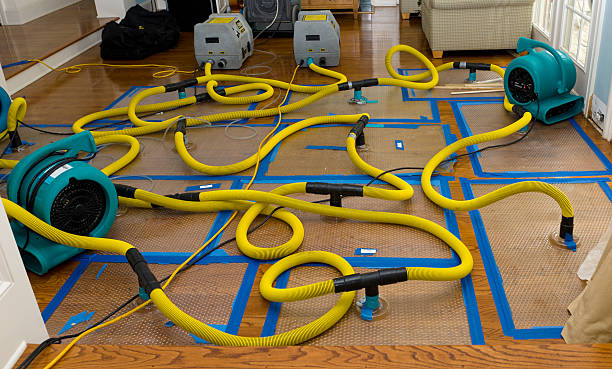 Professional Flood Damage Restoration technician working in Pomona, NY